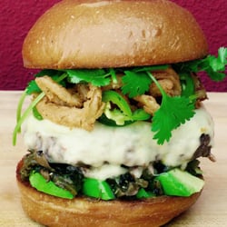 Bar Code Burgers - Green chili cheeseburger
