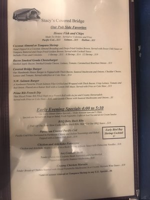 Menu photo 2 Stacy's Covered Bridge Restaurant Cottage Grove, OR Menu photo 2 Stacy's Covered Bridge Restaurant Cottage Grove, OR