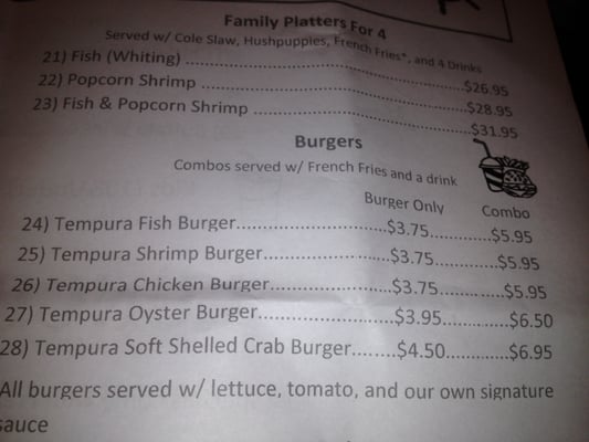 Menu photo 2 Ocean Blue Seafood Restaurant Greensboro, NC Menu photo 2 Ocean Blue Seafood Restaurant Greensboro, NC