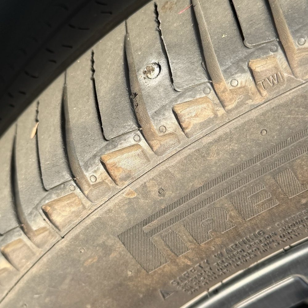 Pacific Tire Services - Tesla Tire with nail. - Tires Near Me - Fontana, California Pacific Tire Services - Tesla Tire with nail. - Tires Near Me - Fontana, California