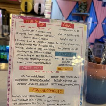 Spitz - Billings - Drink menu - Mediterranean Near Me - Billings, Montana