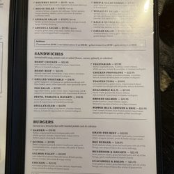 Stella’s - Menu