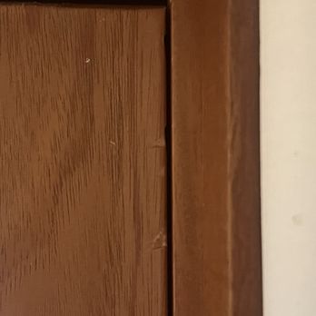 Marvin Windows & Doors - More nicks and splintered frame damage! "New" product installed TODAY! - Windows Installation Near Me - Warroad, Minnesota