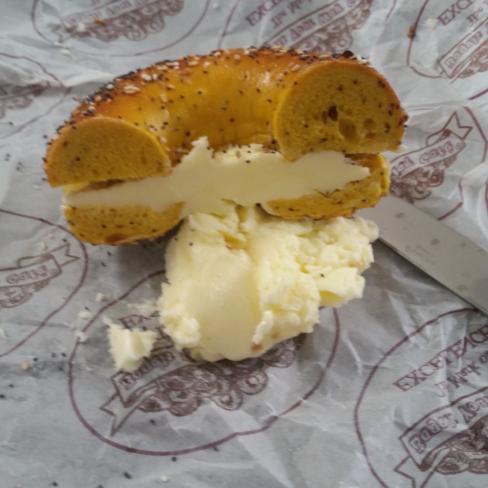 Bagels Your Way Cafe - This is "not too much butter" - Bagels Near Me - Selden, New York Bagels Your Way Cafe - This is "not too much butter" - Bagels Near Me - Selden, New York