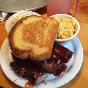 Bubba's Breakfast & BBQ - BBQ ribs with potato salad and mac'n cheese and garlic bread - Barbeque Near Me - Jackson, Wyoming Bubba's Breakfast & BBQ - BBQ ribs with potato salad and mac'n cheese and garlic bread - Barbeque Near Me - Jackson, Wyoming