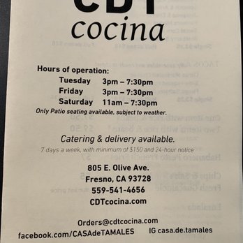 CDT Cocina - Menu - Mexican Near Me - Fresno, California CDT Cocina - Menu - Mexican Near Me - Fresno, California
