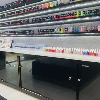 Elite Nailed It - Large polish wall - Nail Salons Near Me - Glen Ridge, New Jersey