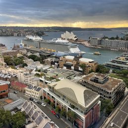 Cruise ship docked at Sydney harbot