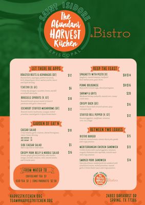 Menu photo 1 The Abundant Harvest Spring, TX