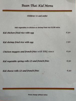 Menu photo 7 Baan Thai Conyers, GA