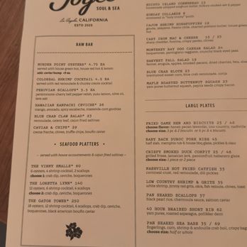 Joyce - Menu - Southern Near Me - Los Angeles, California Joyce - Menu - Southern Near Me - Los Angeles, California
