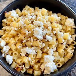 Mac & Feta - made with olive oil, charred onion & feta cheese. My yiayia's dish.