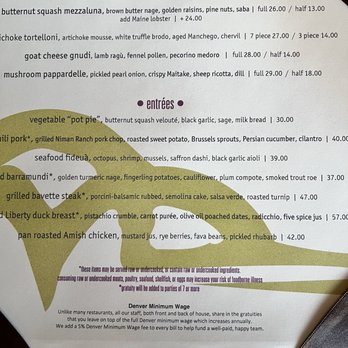 Rioja - Entrees - New American Near Me - Denver, Colorado