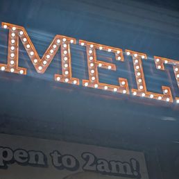 The Melt outside sign. The Melt outside sign.