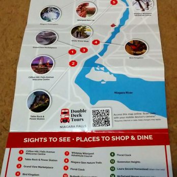 Double Deck Tours - Map of the bus route - Transportation Near Me - Niagara Falls, Ontario
