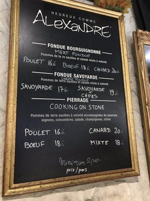 Menu photo 1 Heureux Comme Alexandre Paris, 75 Menu photo 1 Heureux Comme Alexandre Paris, 75