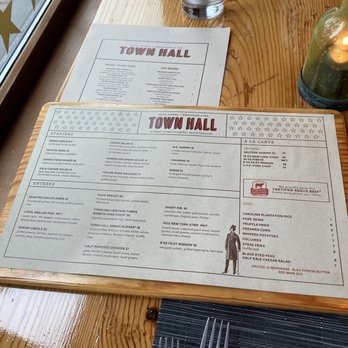 Town Hall - Menu - New American Near Me - Florence, South Carolina