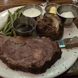 Palm Court - 8 oz prime rib with loaded potato