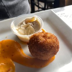 Loby's Bar & Grille - Sauerkraut balls with horsey dip