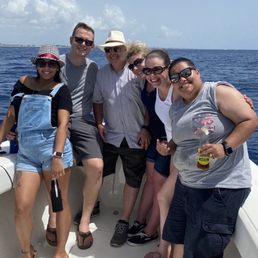 Family and friends. A great day at sea. Family and friends. A great day at sea.