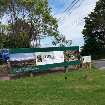 Koru Knitting - Company monument at road - Men's Clothing Near Me - Warkworth, AUK