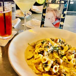 The stroganoff and a mocktail and a photo of my kiddo 28 years ago... it's a very happy place! The stroganoff and a mocktail and a photo of my kiddo 28 years ago... it's a very happy place!