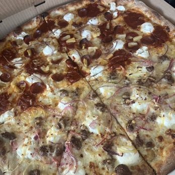 The Pizza Standard - Half Delux and half un-Hawaiian - Pizza Near Me - San Diego, California The Pizza Standard - Half Delux and half un-Hawaiian - Pizza Near Me - San Diego, California
