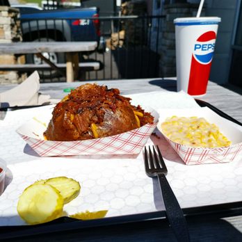 Harmon's Barbecue - Brisket potato with cream corn. ! - Barbeque Near Me - Fort Mitchell, Kentucky Harmon's Barbecue - Brisket potato with cream corn. ! - Barbeque Near Me - Fort Mitchell, Kentucky
