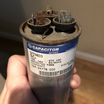Allied Service Company - The "new" capacitor Bob "gave" me in place of the factory-issued one he stole. - Heating & Air Conditioning/HVAC Near Me - Washington, DC, District of Columbia Allied Service Company - The "new" capacitor Bob "gave" me in place of the factory-issued one he stole. - Heating & Air Conditioning/HVAC Near Me - Washington, DC, District of Columbia