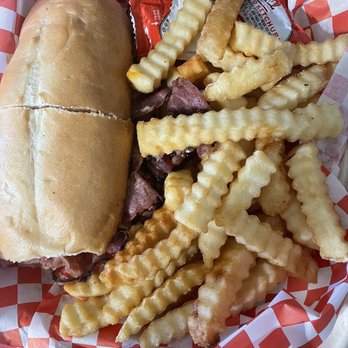 Pastrami On The Run - Pastrami with fries (lunch special) - New American Near Me - Los Angeles, California