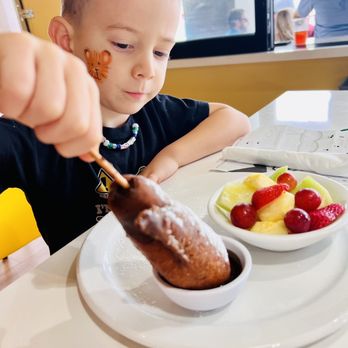 Over Easy - Glendale - Kids waffle dog with fresh fruit - Breakfast & Brunch Near Me - Glendale, Arizona