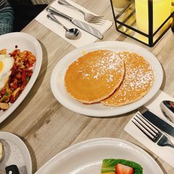 Rusty Pelican Cafe - Fiesta Skillet comes with pancake, toast, or biscuit