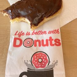 Loves Donuts - Bavarian cream filled chocolate covered Long john
