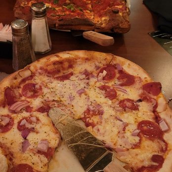 Capo & Co. Keg-Cork-Kitchen - Pepperoni and onion pizza with extra cheese, The Made Man Pizza - New American Near Me - Emmaus, Pennsylvania Capo & Co. Keg-Cork-Kitchen - Pepperoni and onion pizza with extra cheese, The Made Man Pizza - New American Near Me - Emmaus, Pennsylvania