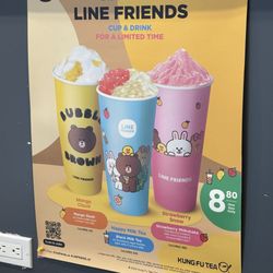 Kung Fu Tea - Line friends drinks ad