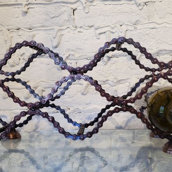 Chicago Fair Trade Museum & Store - Wine rack made of chains - Museums Near Me - Chicago, Illinois Chicago Fair Trade Museum & Store - Wine rack made of chains - Museums Near Me - Chicago, Illinois