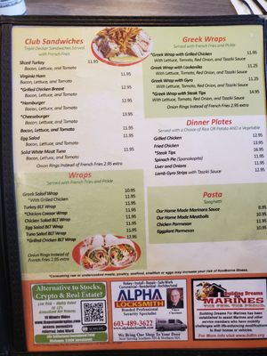 Menu photo 5 Steve's Diner Exeter, NH