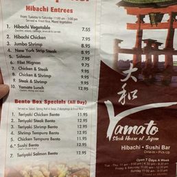 Menu from Facebook posts. Can't wait to order today.