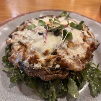 Vampire Cafe - Crab & lobster stuffed portobello mushroom--highly recommend - Cafes Near Me - New Orleans, Louisiana Vampire Cafe - Crab & lobster stuffed portobello mushroom--highly recommend - Cafes Near Me - New Orleans, Louisiana