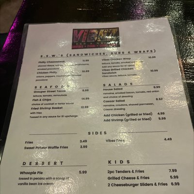 Menu photo 8 Vibez Bar & Grill Kannapolis, NC Menu photo 8 Vibez Bar & Grill Kannapolis, NC