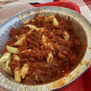 Original Mona Lisa - Mostaccioli with meat sauce. - Italian Near Me - Redlands, California