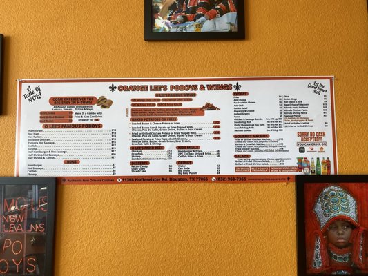 Menu photo 7 Orange Lee’s PoBoys & Wings Lancaster, TX