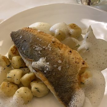 Café Central - Sea bass with gnocchi and bacon foam. - Cafes Near Me - Vienna, 9