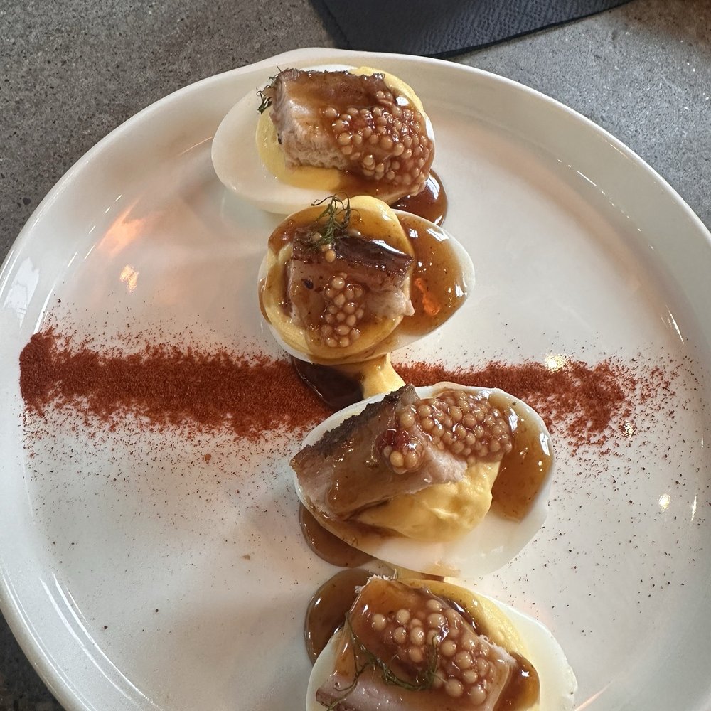 The Industry - Deviled Eggs with Pork Belly - Cocktail Bars Near Me - Akron, Ohio