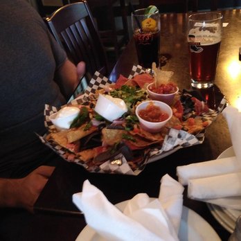 The Brewhouse On The Grand - Nachos with cheese. Huge platter easily shared by 6 people. - Bed & Breakfast Near Me - Fergus, Ontario The Brewhouse On The Grand - Nachos with cheese. Huge platter easily shared by 6 people. - Bed & Breakfast Near Me - Fergus, Ontario