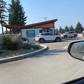 Florence Coffee Company - a view of a coffee shop from a car window - Coffee & Tea Near Me - Bigfork, Montana Florence Coffee Company - a view of a coffee shop from a car window - Coffee & Tea Near Me - Bigfork, Montana