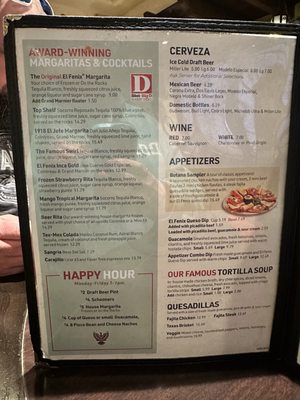 Menu photo 1 El Fenix Plano, TX Menu photo 1 El Fenix Plano, TX