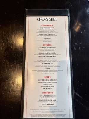Menu photo 1 Chops Grill Fort Lauderdale, FL
