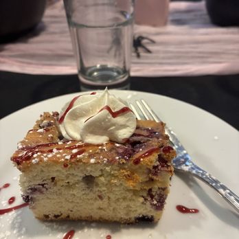 The Boathouse Restaurant - Our dessert was a mixed berry cake So moister and delicious - American Near Me - Lake George, New York The Boathouse Restaurant - Our dessert was a mixed berry cake So moister and delicious - American Near Me - Lake George, New York