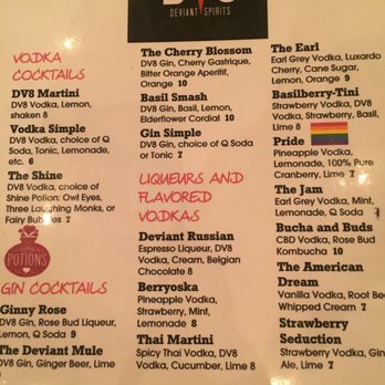 DV8 Distillery  - Drink menu - Distilleries Near Me - Boulder, Colorado